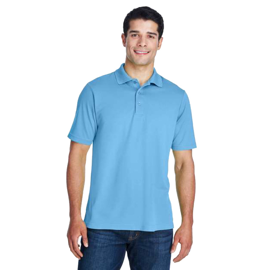 AFTON performance polo in Columbia Blue
