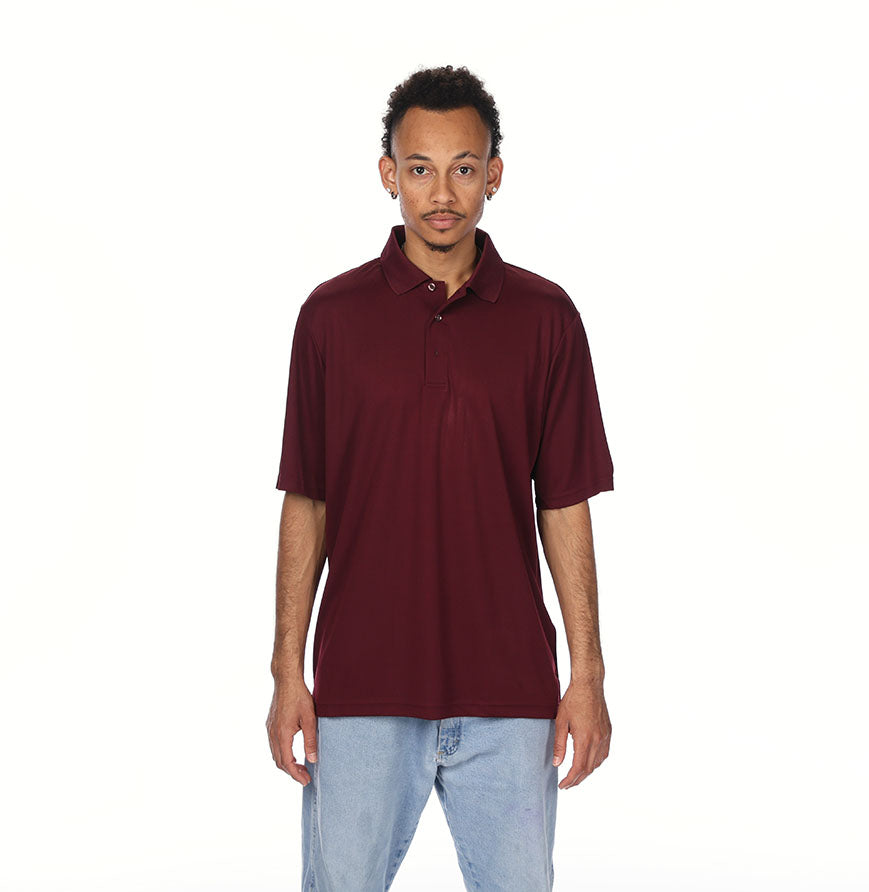 AFTON performance polo in Burgundy