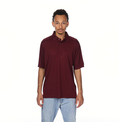 AFTON performance polo in Burgundy