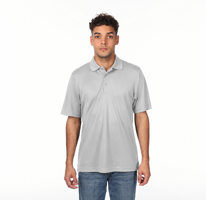 AFTON performance polo in Platinum