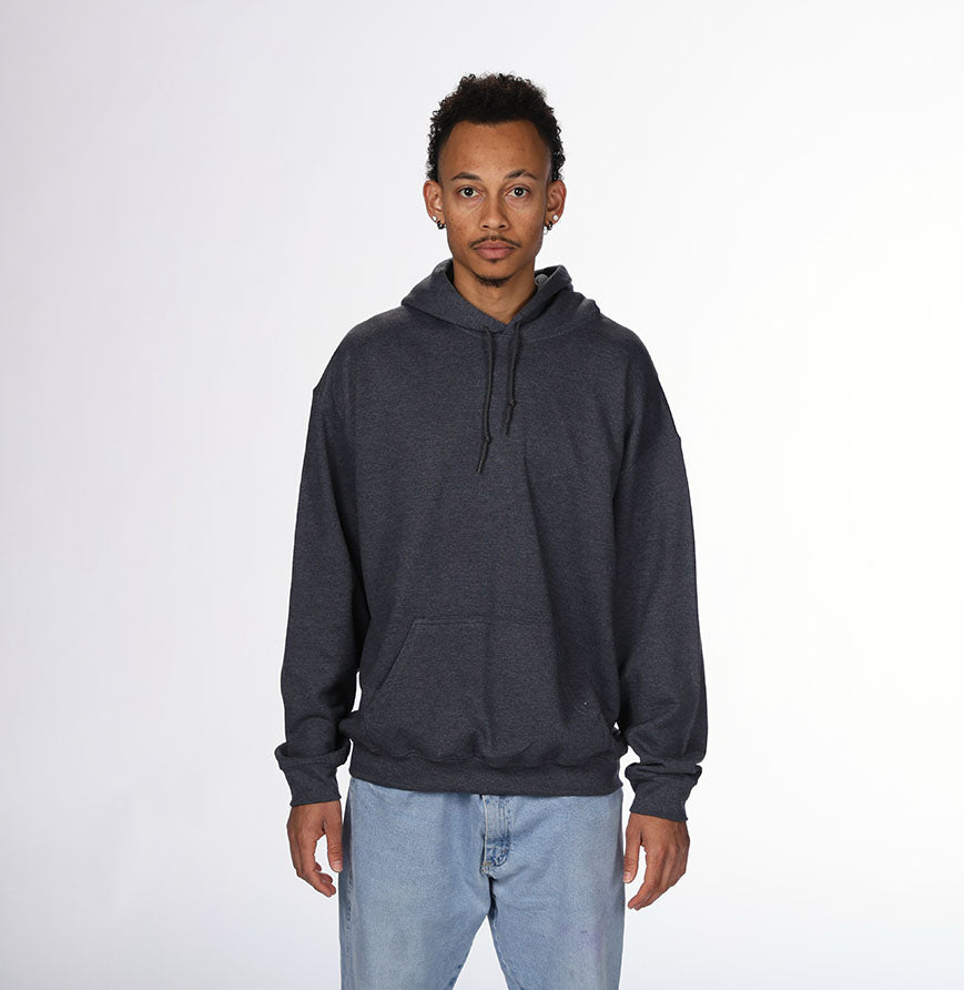 Gildan G185 hoodie in DARK HEATHER