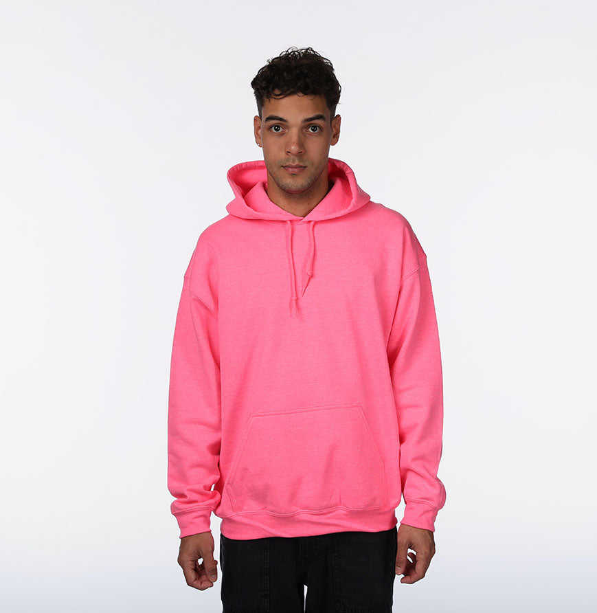 Gildan G185 hoodie in SAFETY PINK