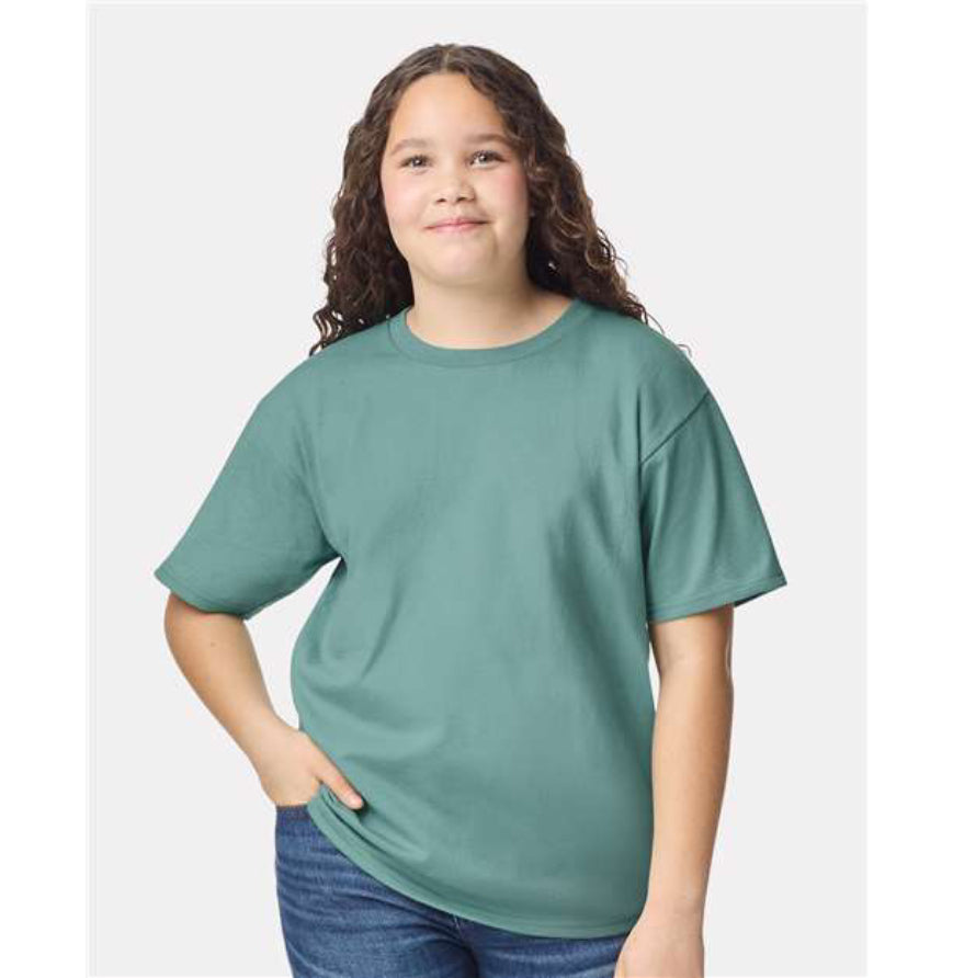 Gildan G500B youth t-shirt in Aquatic