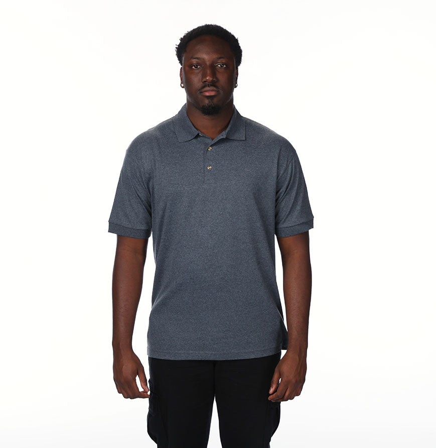 Gildan G880 polo in Dark Heather