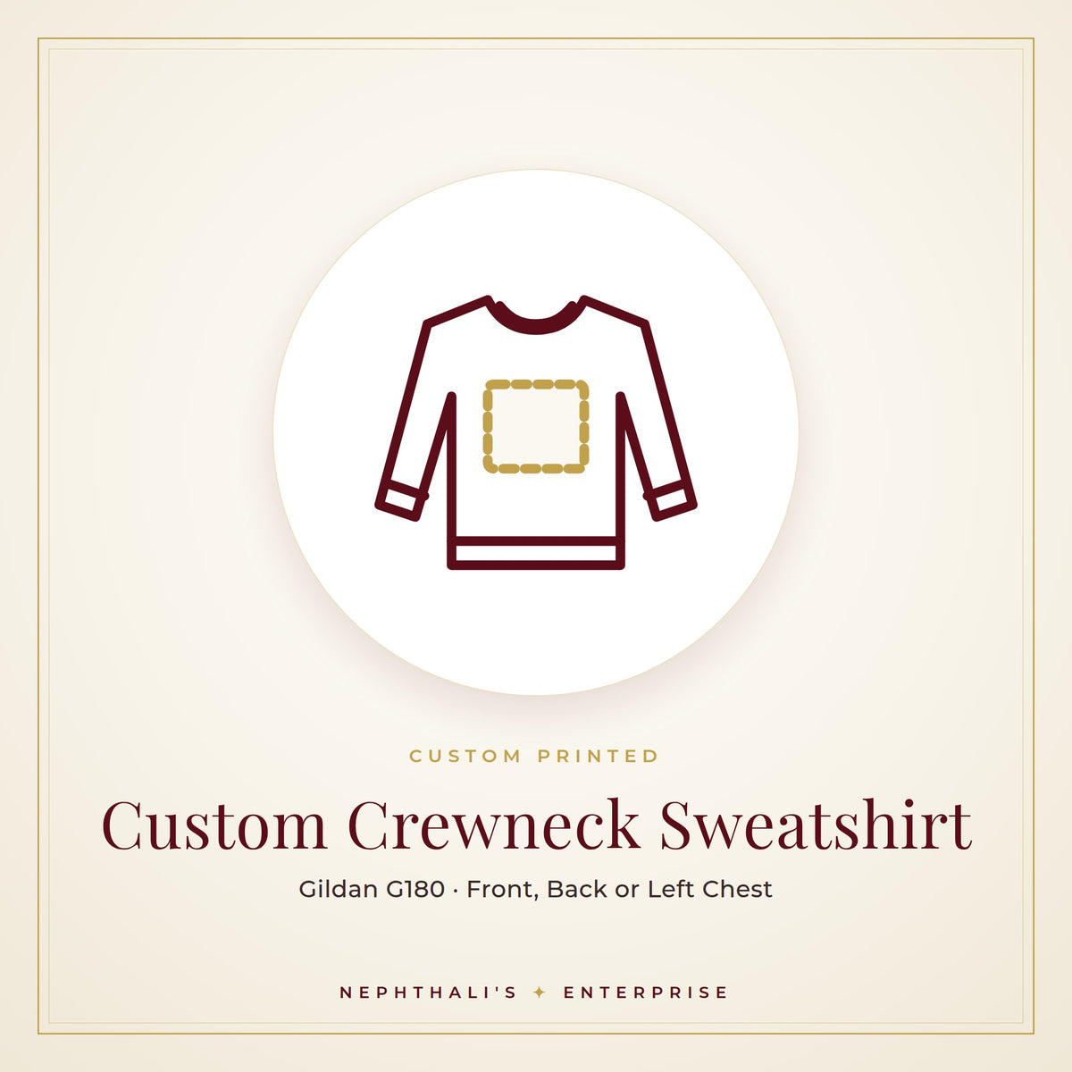 Custom Crewneck Sweatshirt (Gildan G180)