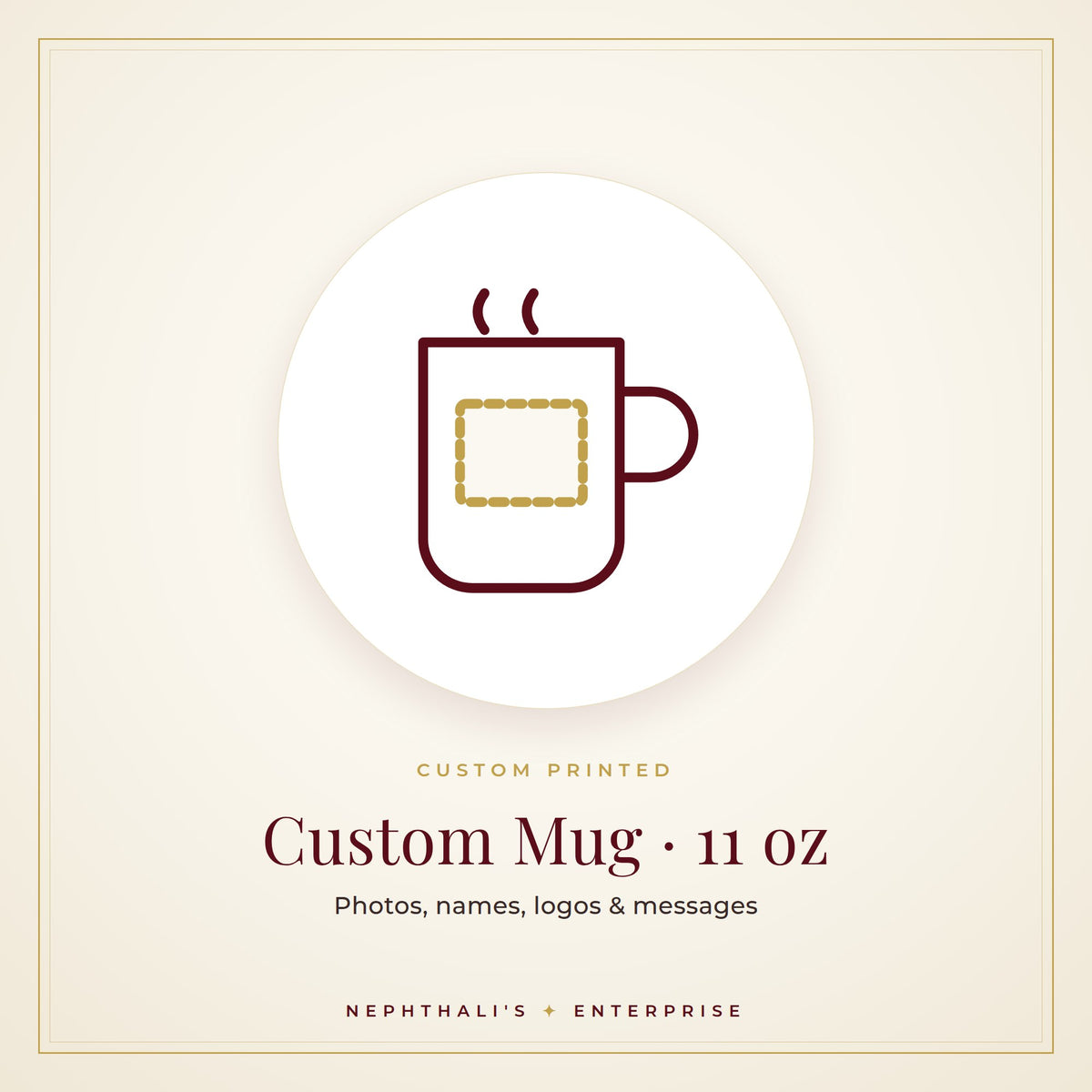 Custom Sublimation Mug, 11 oz