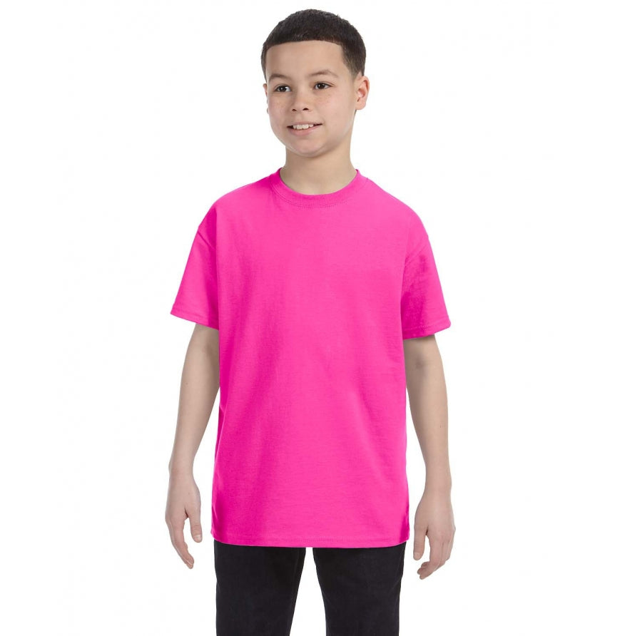 Gildan G500B youth t-shirt in Azalea