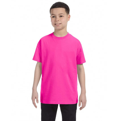 Gildan G500B youth t-shirt in Azalea