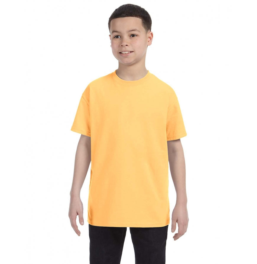 Gildan G500B youth t-shirt in Yellow Haze