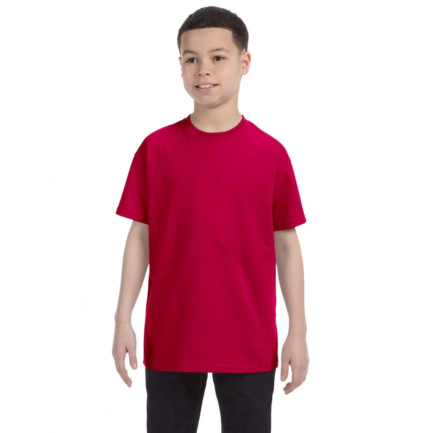 Gildan G500B youth t-shirt in Garnet