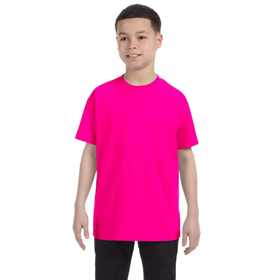 Gildan G500B youth t-shirt in Heliconia