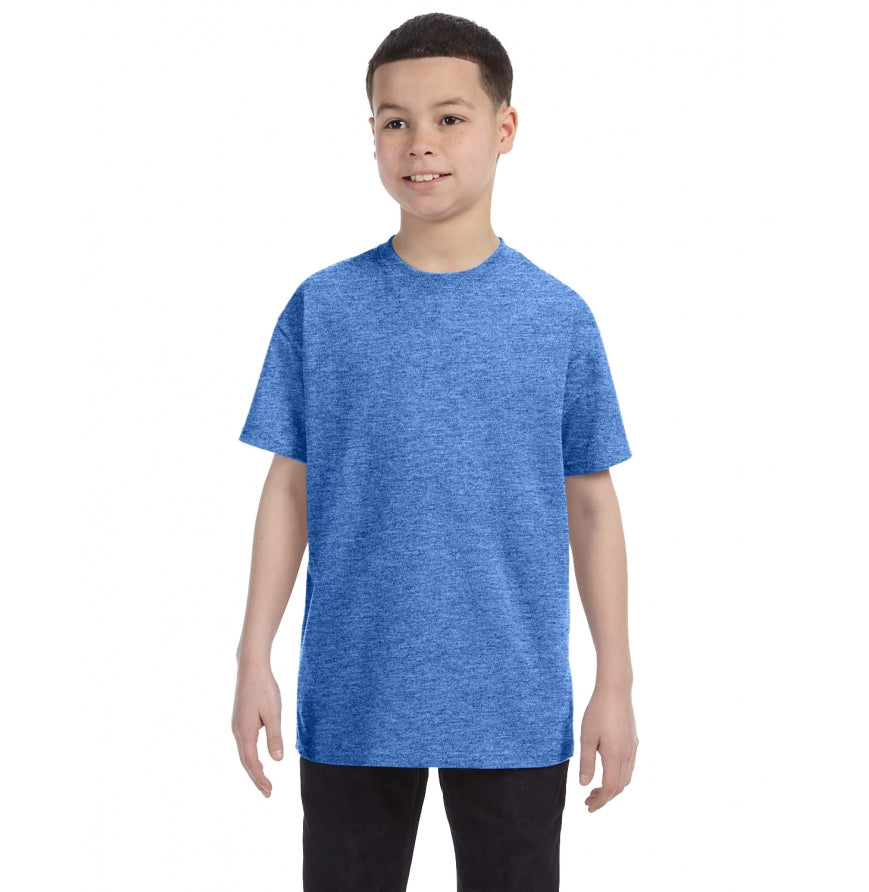 Gildan G500B youth t-shirt in Heather Royal