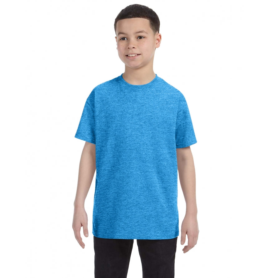 Gildan G500B youth t-shirt in Heather Sapphire