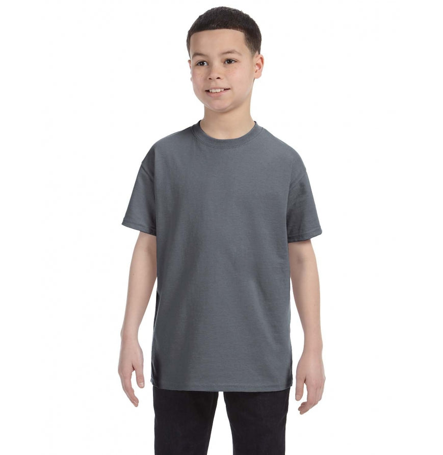 Gildan G500B youth t-shirt in Charcoal