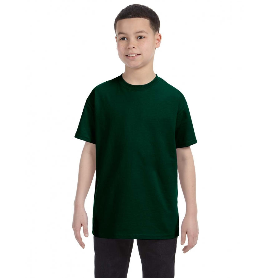 Gildan G500B youth t-shirt in Forest Green