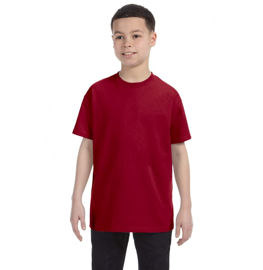 Gildan G500B youth t-shirt in Cardinal Red