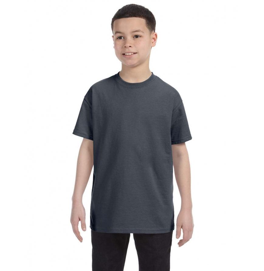Gildan G500B youth t-shirt in Dark Heather