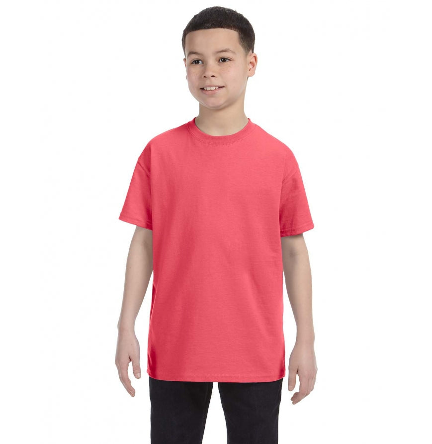 Gildan G500B youth t-shirt in Coral Silk
