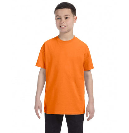 Gildan G500B youth t-shirt in Safety Orange