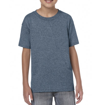 Gildan G500B youth t-shirt in Heather Navy