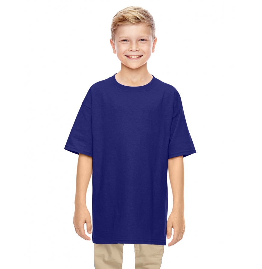 Gildan G500B youth t-shirt in Neon Blue
