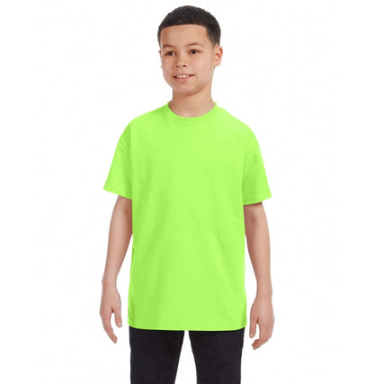 Gildan G500B youth t-shirt in Neon Green